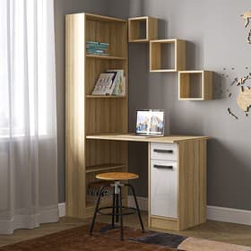 Стол письменный «Клик Мебель. СПЛ - 2», 1150×600×1828 мм, цвет дуб сонома/белый глянец