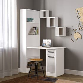 Стол письменный «Клик Мебель. СПЛ - 2», 1150×600×1828 мм, цвет белый/белый глянец