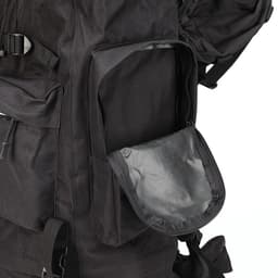 Рюкзак тактический туристический Adventure, 70 л, с карманами, однотонный, чёрный