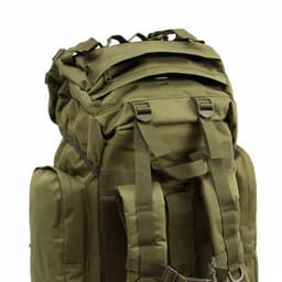 Рюкзак тактический туристический Adventure, 70 л, с карманами, однотонный, оливковый