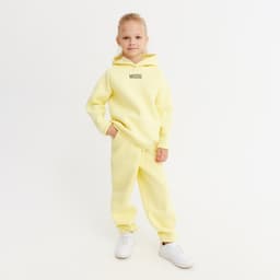 Костюм детский (худи, брюки) MINAKU: Basic Line KIDS, oversize, жёлтый, рост 104 см