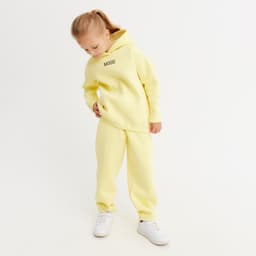 Костюм детский (худи, брюки) MINAKU: Basic Line KIDS, oversize, жёлтый, рост 104 см