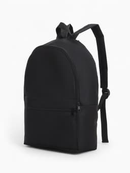 Рюкзак школьный на молнии, с карманом, размер 27×11×37 см, чёрный