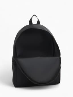 Рюкзак школьный на молнии, с карманом, размер 27×11×37 см, чёрный