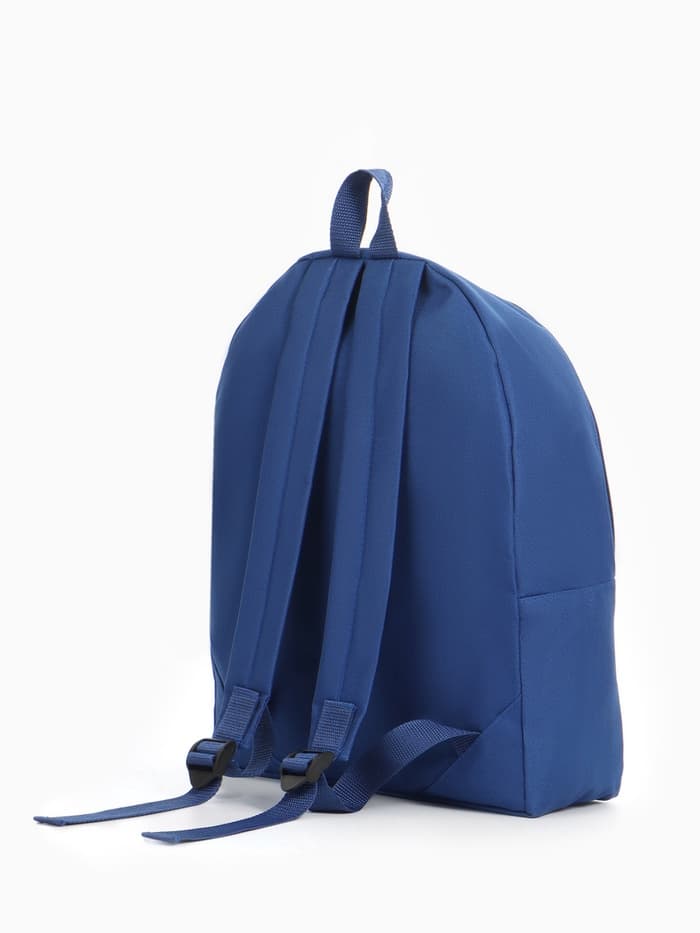 Рюкзак школьный на молнии, с карманом, размер 27×11×37 см, синий