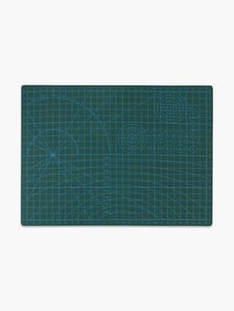 Мат для резки, трёхслойный, двусторонний, 30×22 см, А4, зелёный