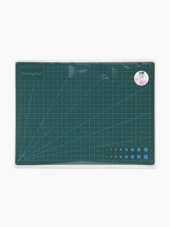 Мат для резки, трёхслойный, двусторонний, 30×22 см, А4, зелёный