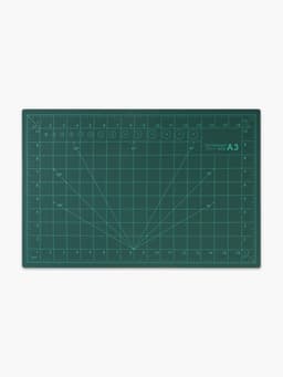 Мат для резки, трёхслойный, двусторонний, 45×30 см, А3, зелёный