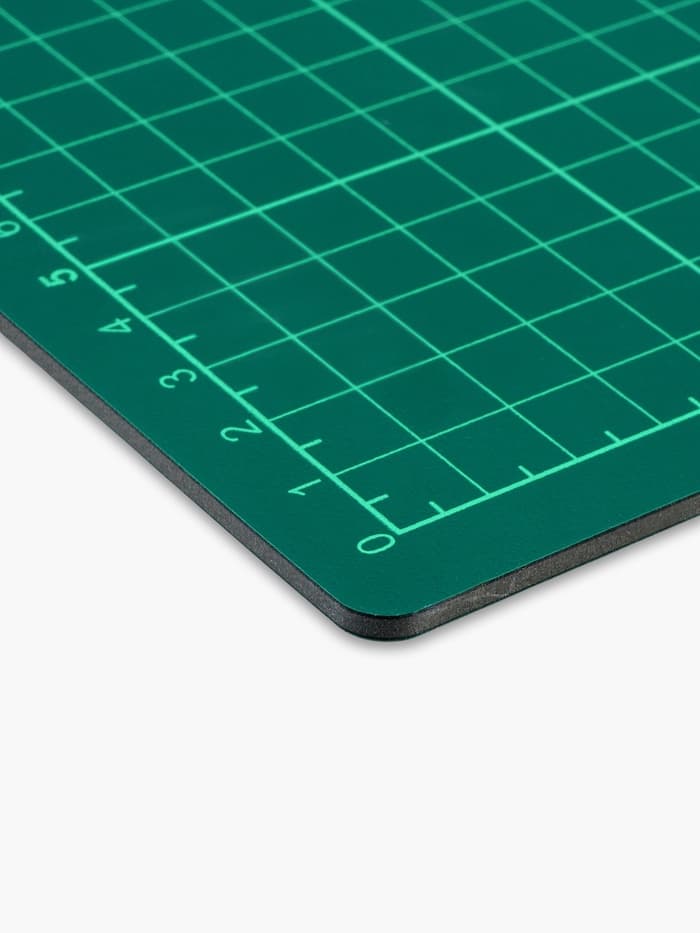 Мат для резки, трёхслойный, двусторонний, 45×30 см, А3, зелёный