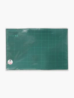 Мат для резки, трёхслойный, двусторонний, 45×30 см, А3, зелёный