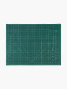 Мат для резки, трёхслойный, двусторонний, 60×45 см, А2, зелёный