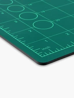 Мат для резки, трёхслойный, двусторонний, 60×45 см, А2, зелёный