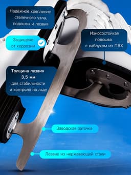 Коньки фигурные Winter Star с мехом, р. 36