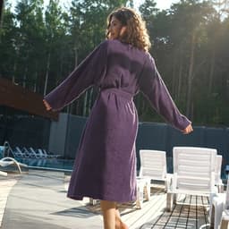 Халат махровый LoveLife «Royal» цвет светло-фиолетовый размер 46-48 (М) 100% хлопок, 330 г/м²