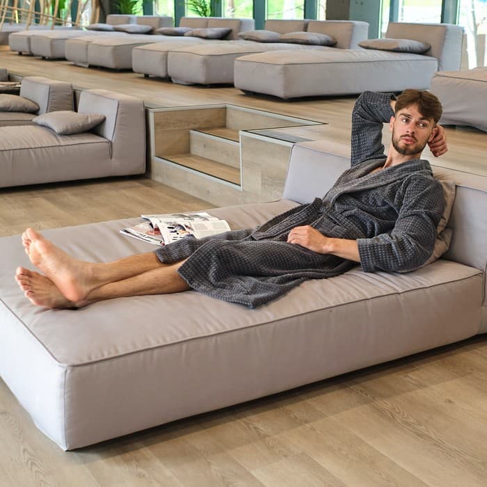 Халат махровый LoveLife Comfort серый, размер 52-54 (М)