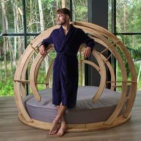 Халат махровый LoveLife Comfort синий, размер 48-50 (S)