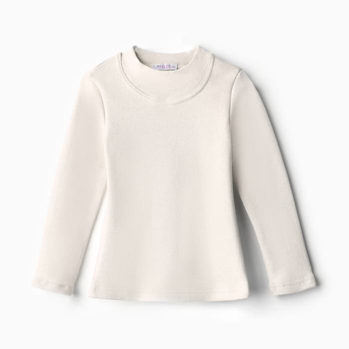 Термобельё для девочки (лонгслив, легинсы), белое, рост 104-110