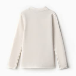 Термобельё для девочки (лонгслив, легинсы), белое, рост 104-110