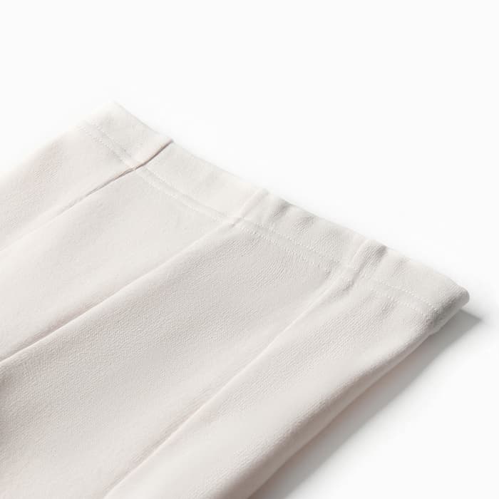 Термобельё для девочки (лонгслив, легинсы), белое, рост 116-122