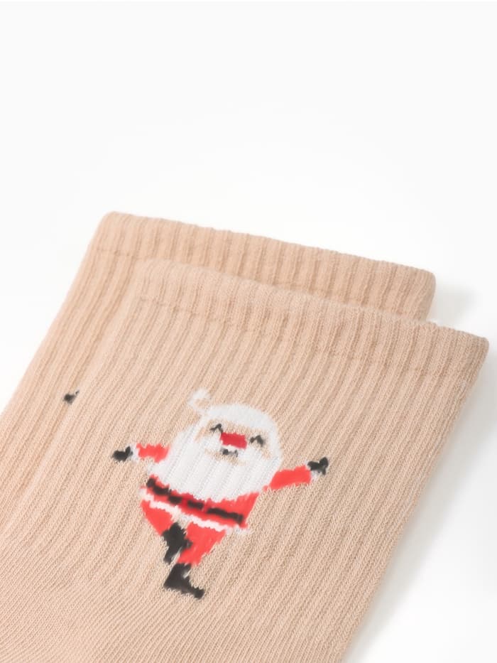 Новогодний подарочный набор KAFTAN Happy NY носки размер 36-39 (23-25 см), бомбочка для ванн