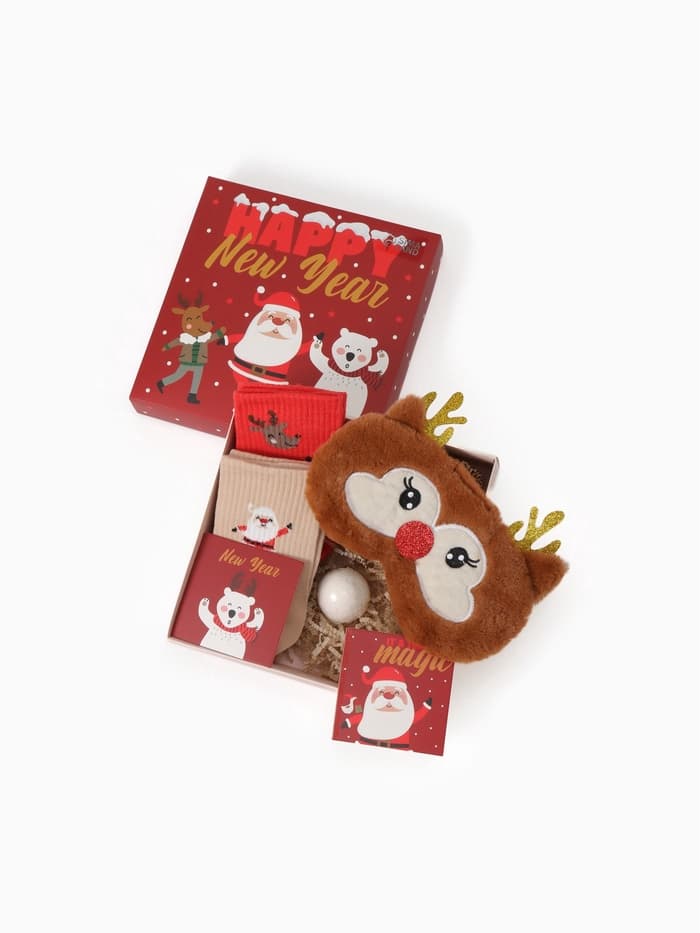 Новогодний подарочный набор KAFTAN Happy NY носки размер 36-39 (23-25 см), бомбочка для ванн
