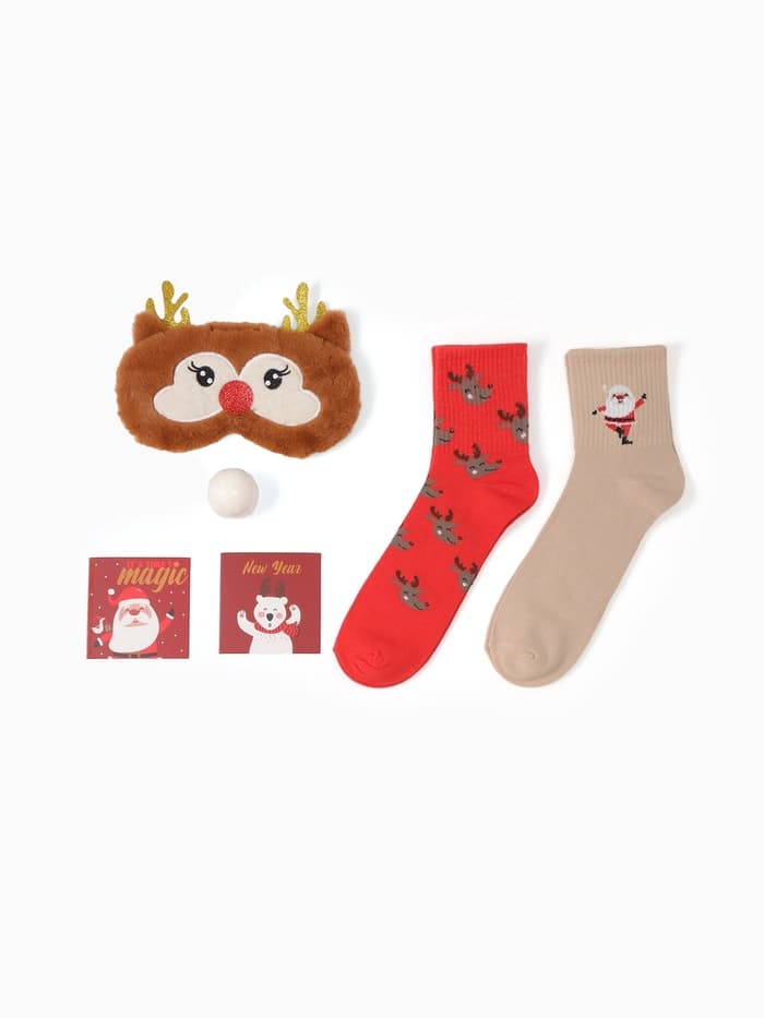 Новогодний подарочный набор KAFTAN Happy NY носки размер 36-39 (23-25 см), бомбочка для ванн