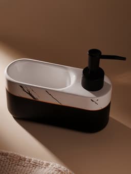 Дозатор для мыла SL Home Lines, с подставкой для губки, 400 мл, белый