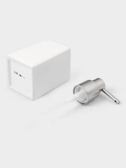 Набор аксессуаров для ванной комнаты SAVANNA Square, 4 предмета, дозатор для мыла, 2 стакана, подставка, белый