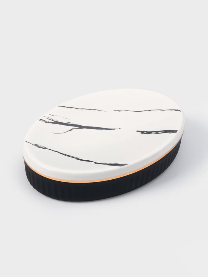 Аксессуары для ванной SAVANNA Grace, 3 предмета, дозатор для мыла 290 мл, стакан, мыльница, чёрные