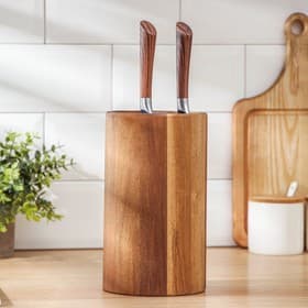 Подставка для ножей GUNGNIR, 22.5×12.7 см, дерево, тропическая акация