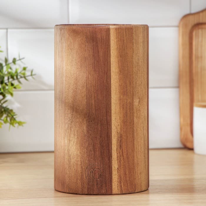 Подставка для ножей GUNGNIR, 22.5×12.7 см, дерево, тропическая акация