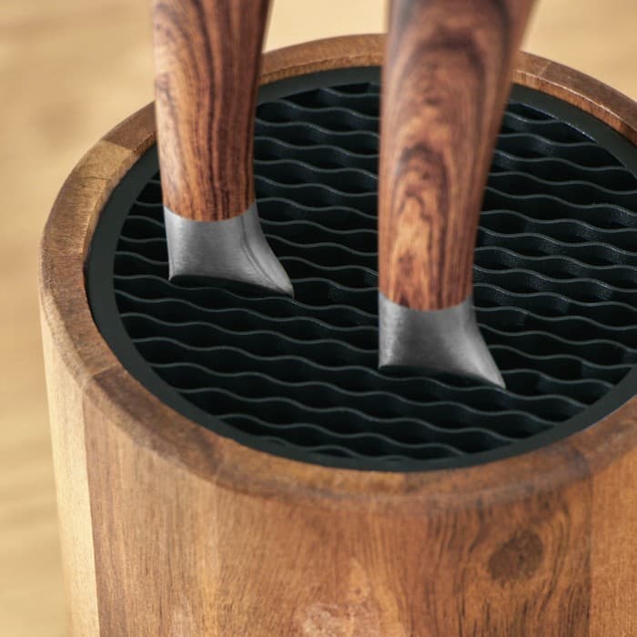 Подставка для ножей GUNGNIR, 22.5×12.7 см, дерево, тропическая акация