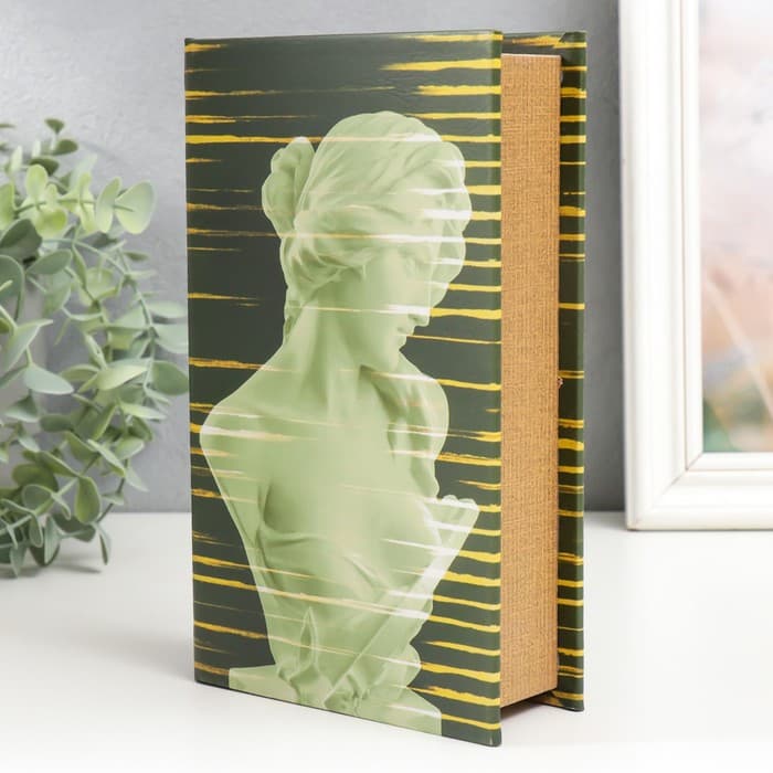 Шкатулка книга - сейф «Бюст девушки», дерево, искусственная кожа, 21×13×5 см