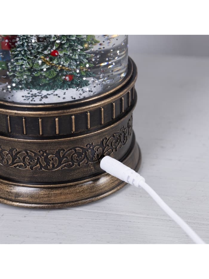 Светодиодная фигура «Фонарь с эльфом» 14×27×14 см, пластик, от батареек ААх3, USB, свечение тёплое белое