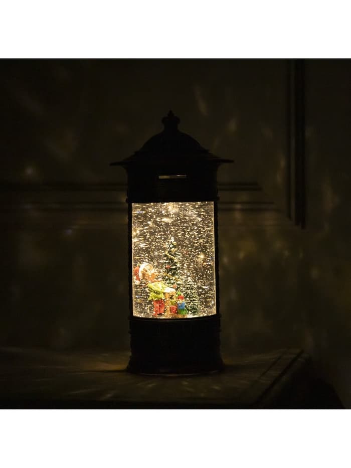 Светодиодная фигура «Фонарь с эльфом» 14×27×14 см, пластик, от батареек ААх3, USB, свечение тёплое белое