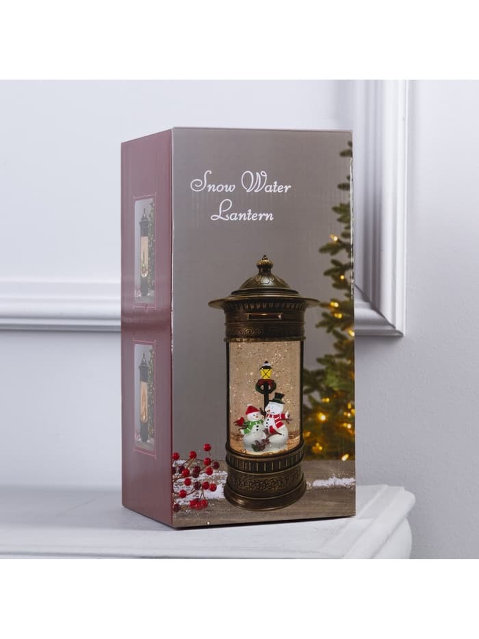 Светодиодная фигура «Фонарь с эльфом» 14×27×14 см, пластик, от батареек ААх3, USB, свечение тёплое белое