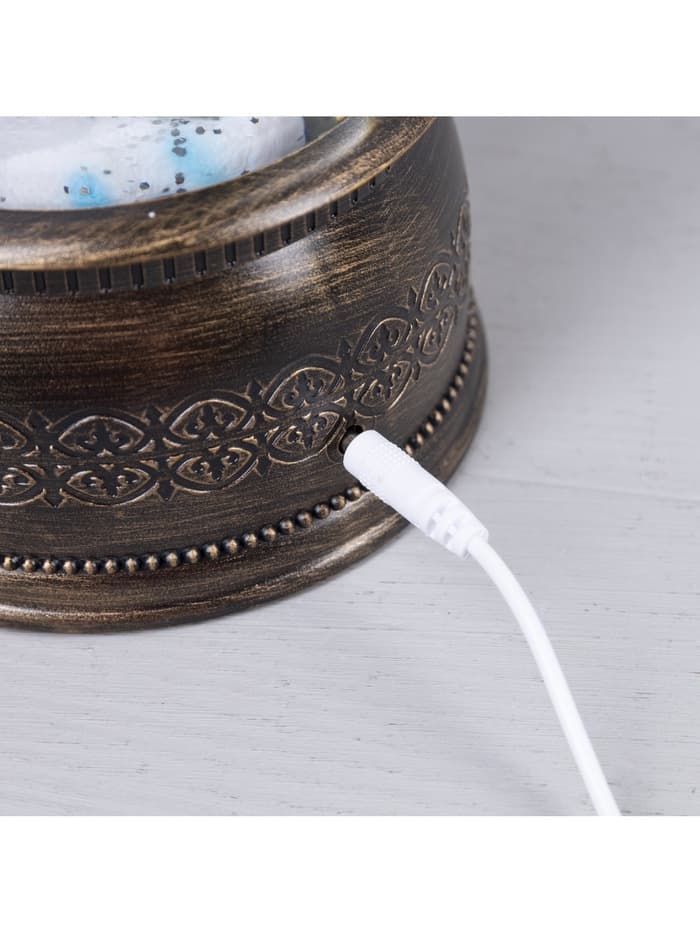 Светодиодная фигура «Фонарь с детьми и снеговиком» 15×30×12.5 см, пластик, от батареек ААх3, USB, свечение тёплое белое