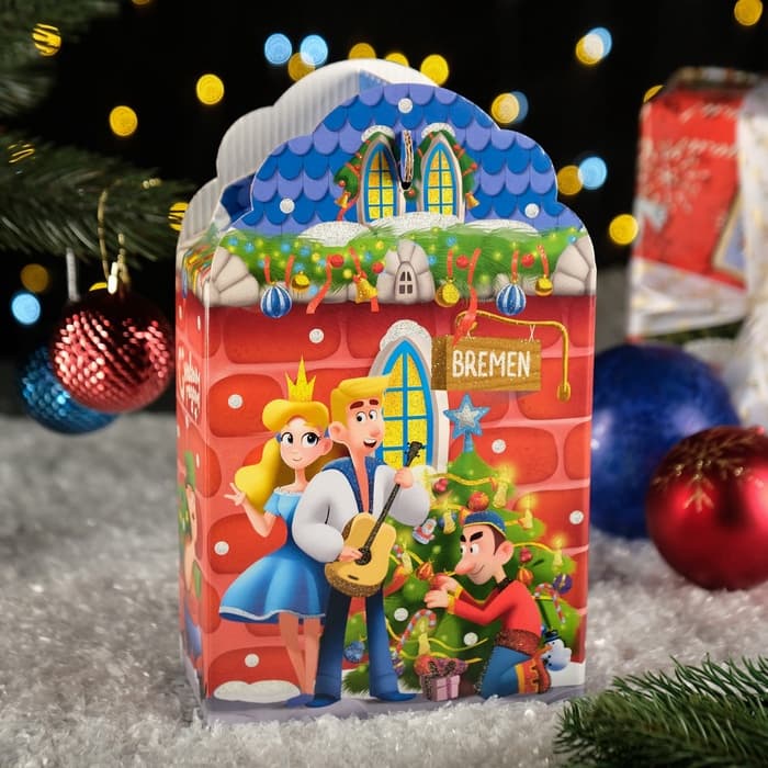 Подарочная новогодняя коробка «Бременские Музыканты», 16×7.5×26 см