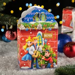 Подарочная новогодняя коробка «Бременские Музыканты», 16×7.5×26 см