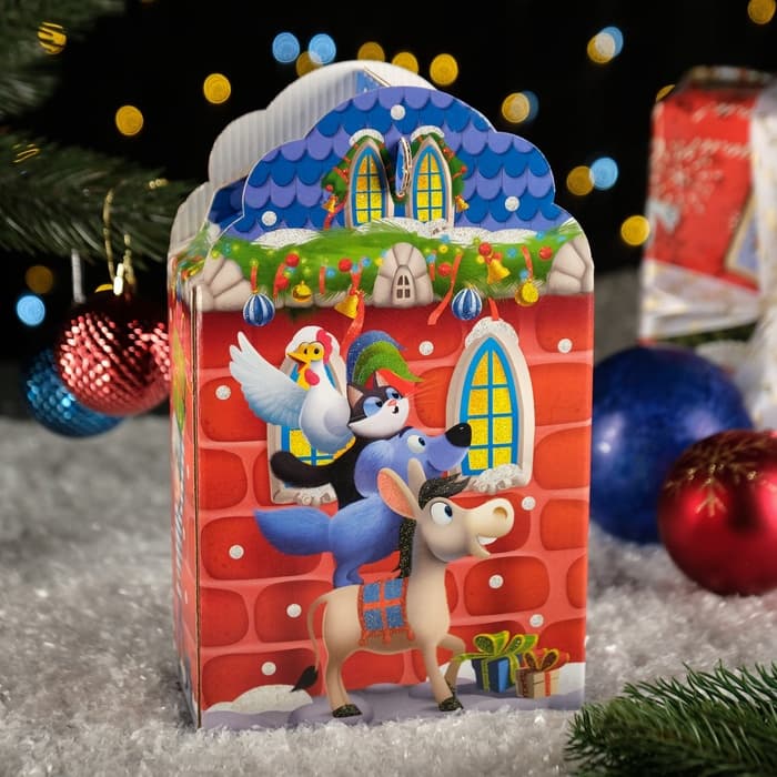 Подарочная новогодняя коробка «Бременские Музыканты», 16×7.5×26 см