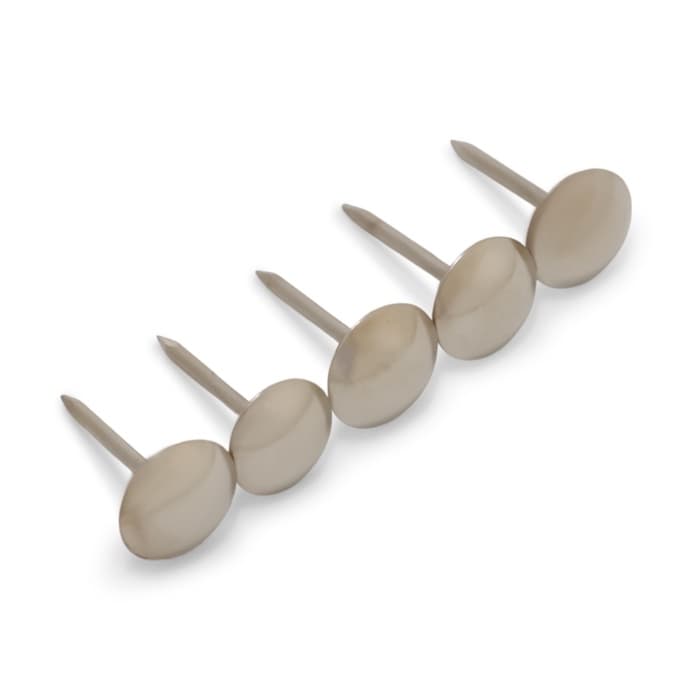 Гвозди ТУНДРА, декоративные, обивочные, 8×15 мм, хром, фасовка 50 шт.