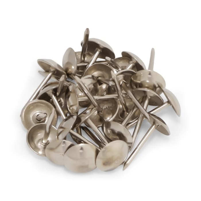 Гвозди ТУНДРА, декоративные, обивочные, 8×15 мм, хром, фасовка 50 шт.