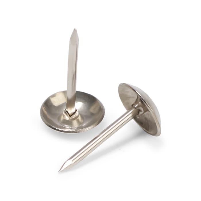 Гвозди ТУНДРА, декоративные, обивочные, 8×15 мм, хром, фасовка 50 шт.