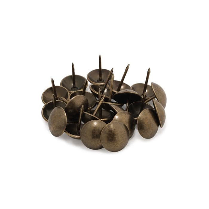 Гвозди ТУНДРА, декоративные, обивочные, 19×22 мм, бронза, фасовка 50 шт.