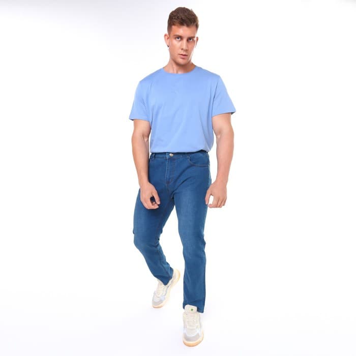 Джинсы мужские, цвет синий, размер 44-46