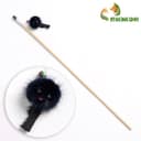 Дразнилка - удочка «Норковый зверек», на деревянной палочке, цвет МИКС