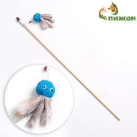 Дразнилка - удочка «Осьминожка с норкой», на деревянной палочке, цвет МИКС