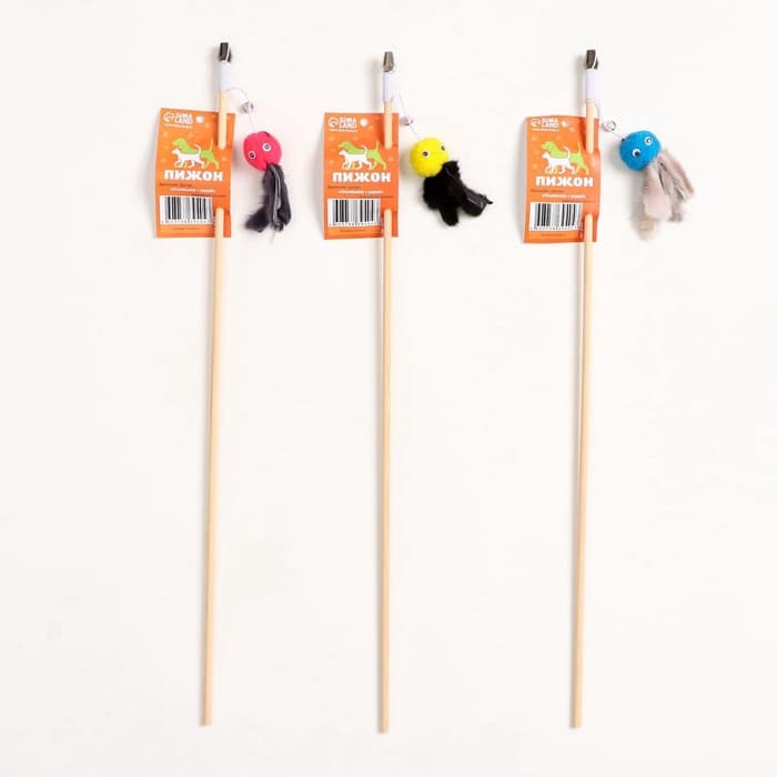 Дразнилка - удочка «Осьминожка с норкой», на деревянной палочке, цвет МИКС
