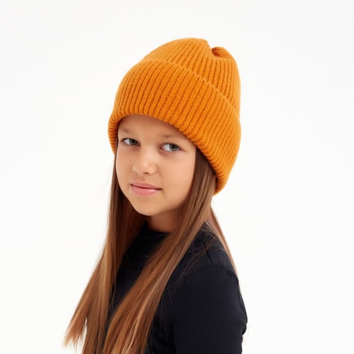 Шапка детская MINAKU, размер 52-54, оранжевая