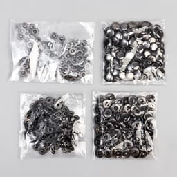 Кнопка установочная, Альфа (S-образная), железная, d=10 мм, цвет чёрный никель